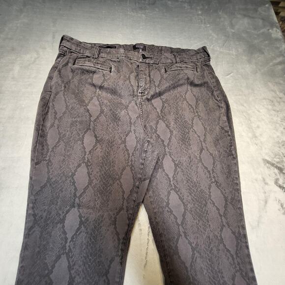 NYDJ Denim Jeans Womens 18 Gray Ami Skinny Snake Print Lift Tuck Stretch Pants - Picture 2 of 11